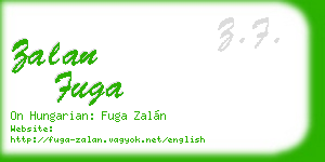 zalan fuga business card